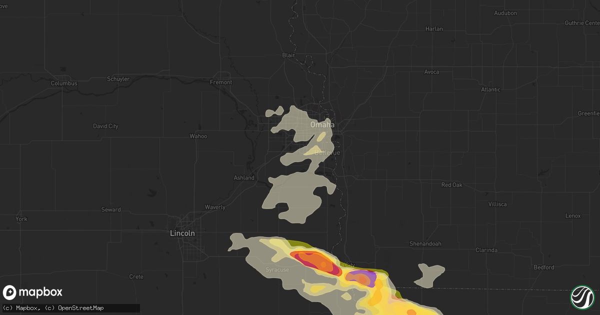 Hail map in Papillion, NE on September 9, 2014