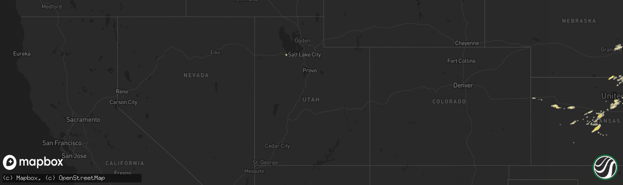 Hail map in Utah on September 9, 2014