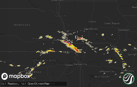 Hail map preview on 09-09-2014