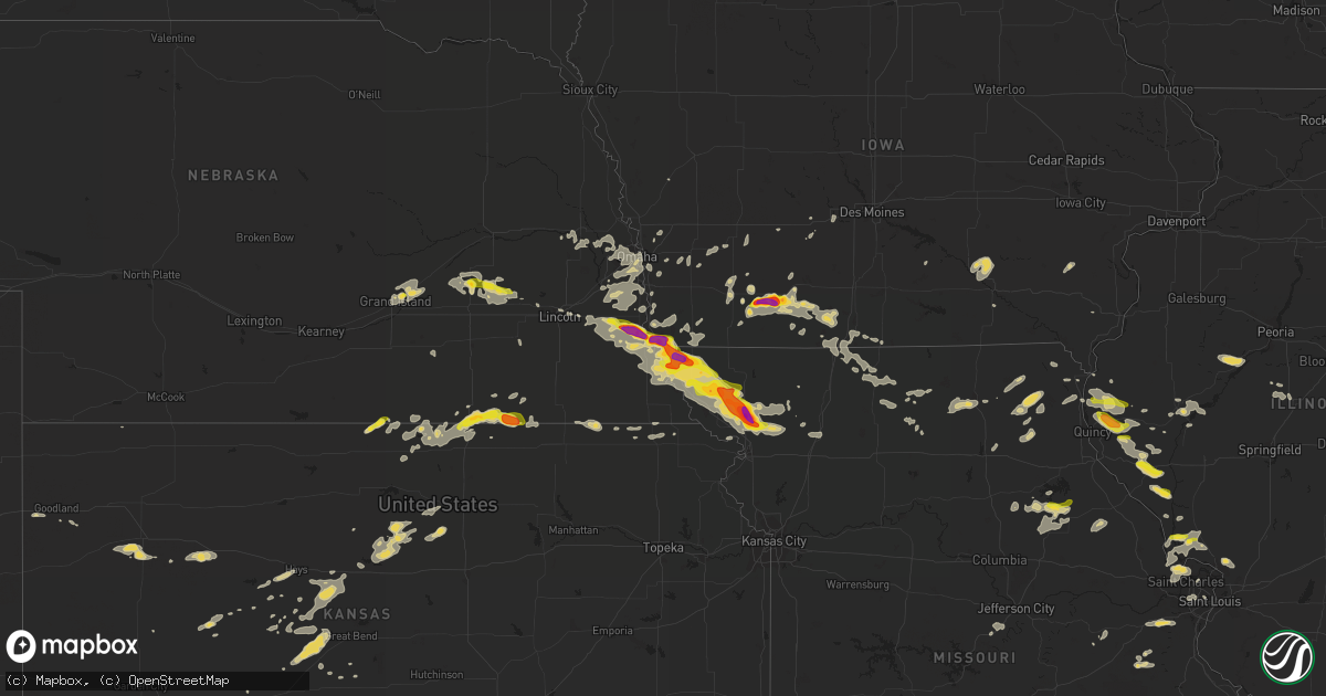 Hail map on September 9, 2014