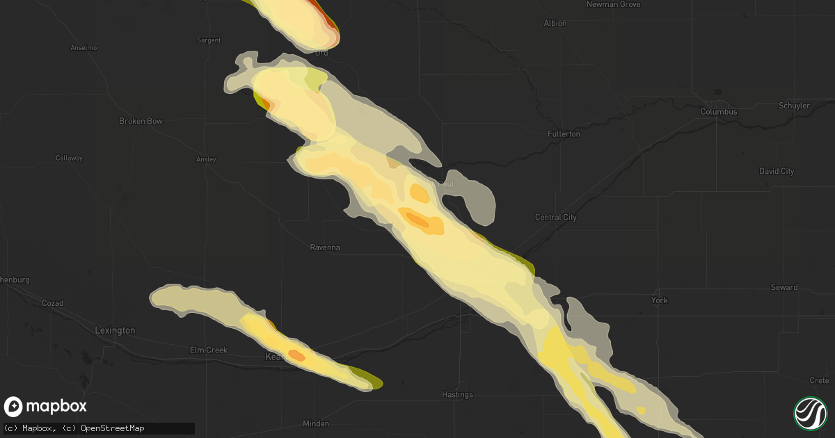 Hail map in Dannebrog, NE on September 9, 2015