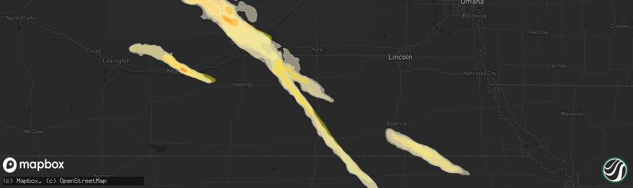 Hail map in Geneva, NE on September 9, 2015