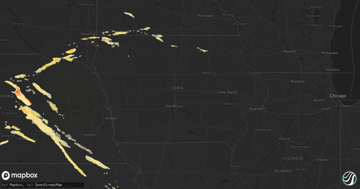 Hail map in Iowa on September 9, 2015