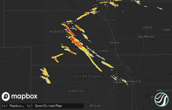 Hail map preview on 09-09-2015