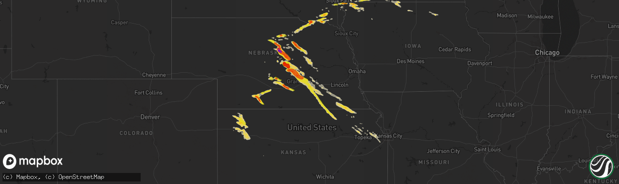 Hail map on September 9, 2015