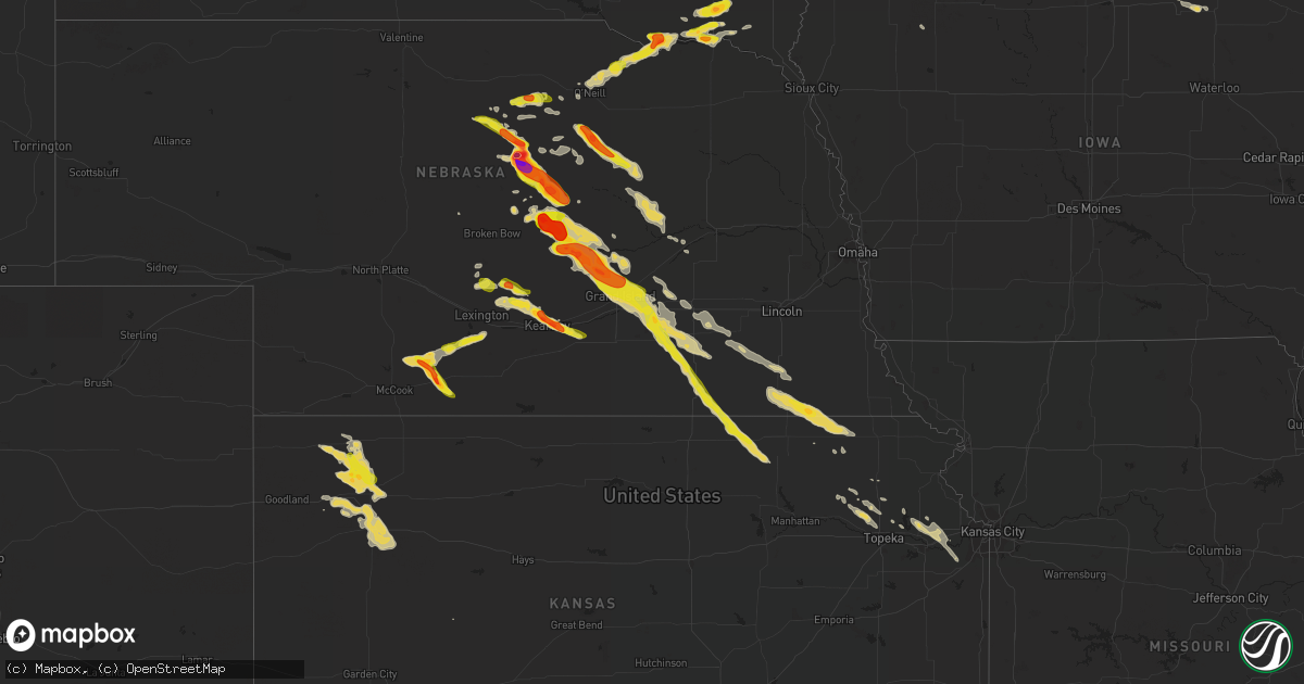 Hail map on September 9, 2015