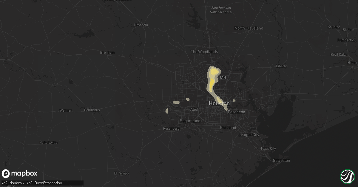 Hail map in Katy, TX on September 9, 2016