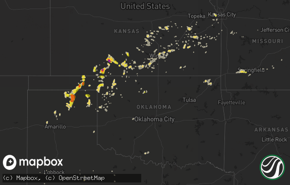 Hail map preview on 09-09-2016