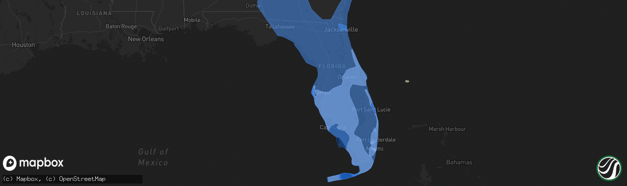 Hail map on September 9, 2017