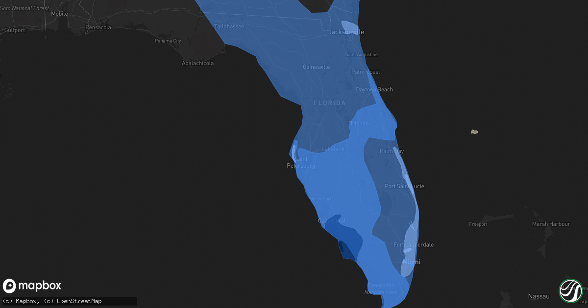 Hail map on September 9, 2017