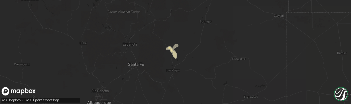 Hail map in Buena Vista, NM on September 9, 2018