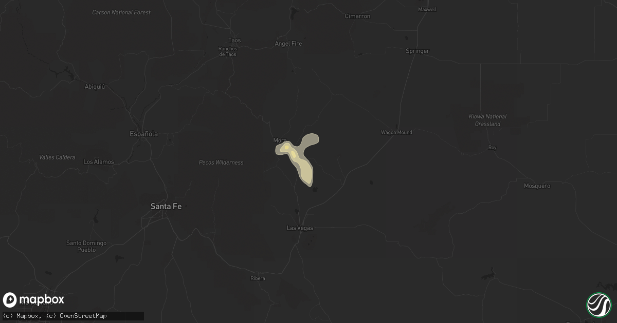 Hail map in Buena Vista, NM on September 9, 2018