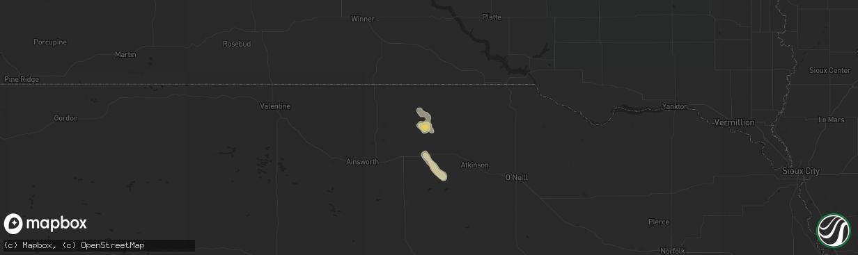 Hail map in Newport, NE on September 9, 2018