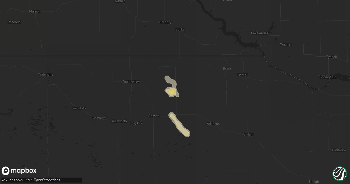 Hail map in Newport, NE on September 9, 2018
