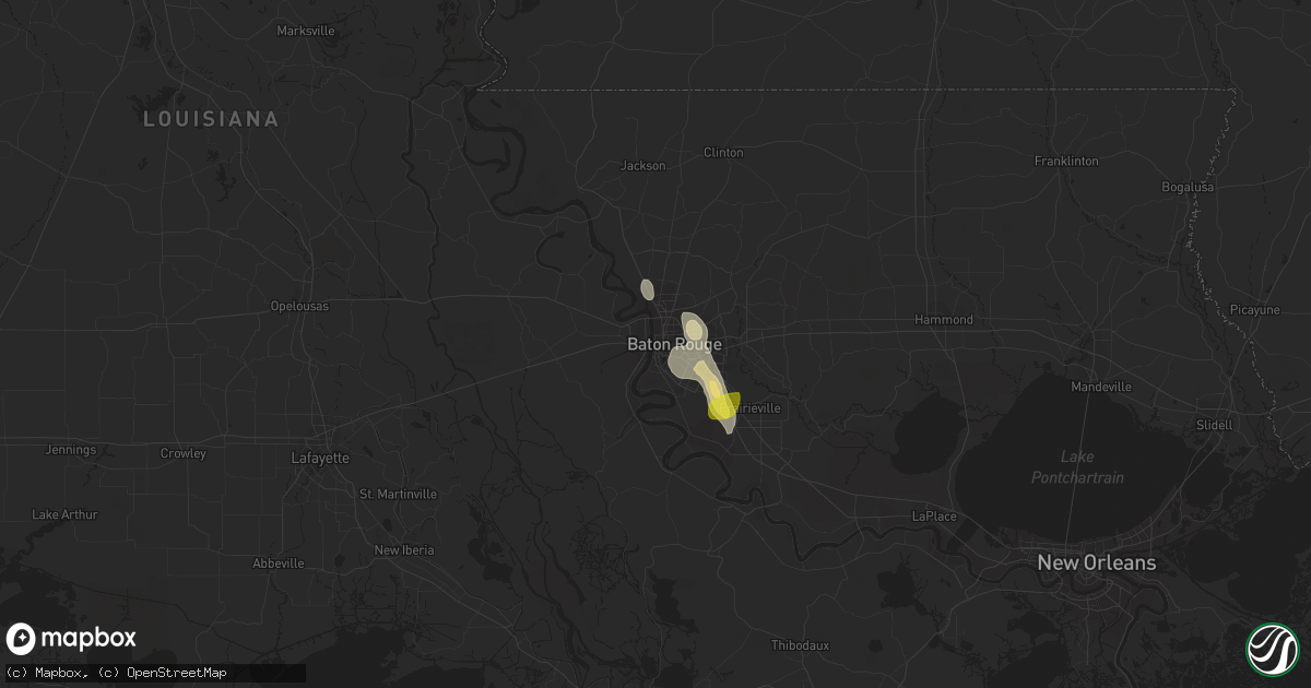 Hail map in Baton Rouge, LA on September 9, 2019