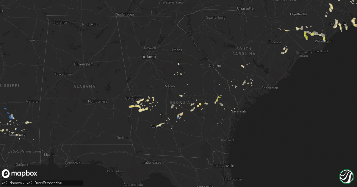 Hail map in Georgia on September 9, 2019