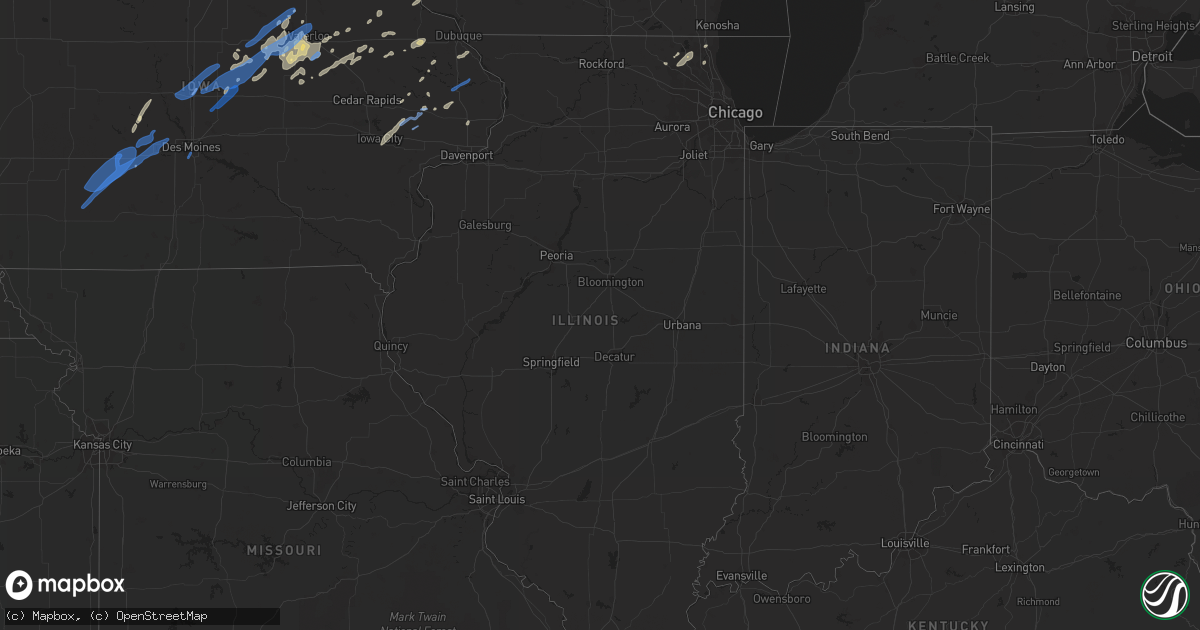 Hail map in Illinois on September 9, 2019