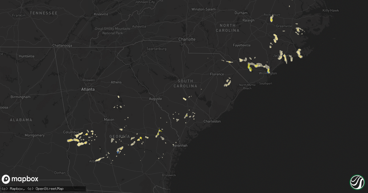 Hail map in South Carolina on September 9, 2019