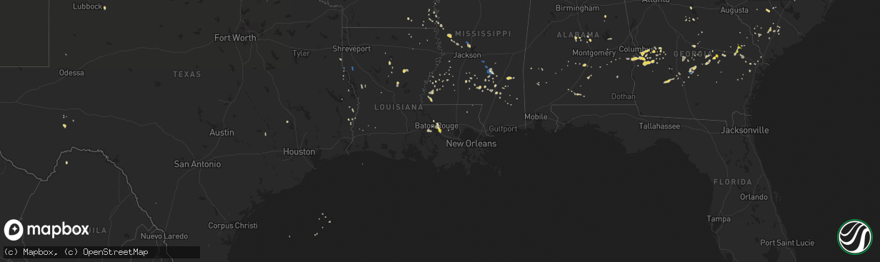 Hail map on September 9, 2019