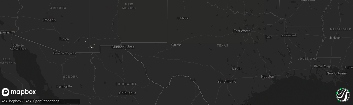 Hail map on September 9, 2020