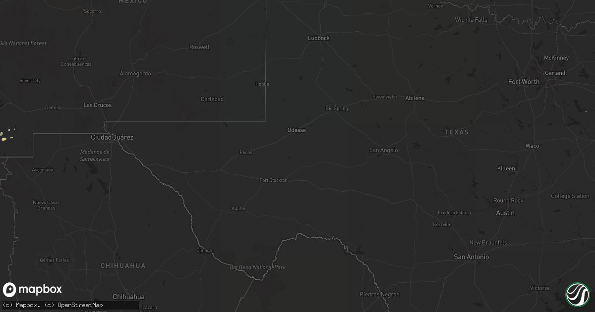 Hail map on September 9, 2020