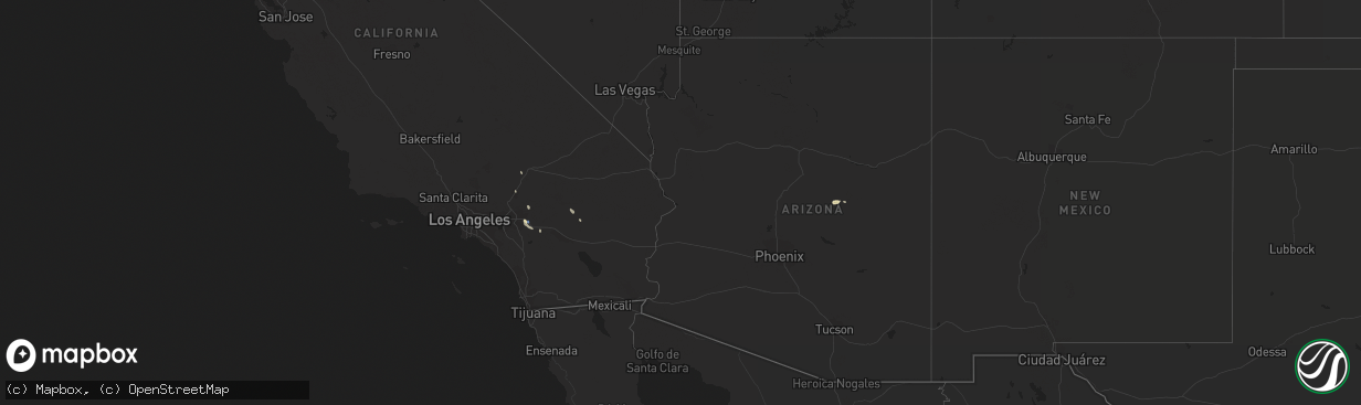 Hail map in Arizona on September 9, 2021