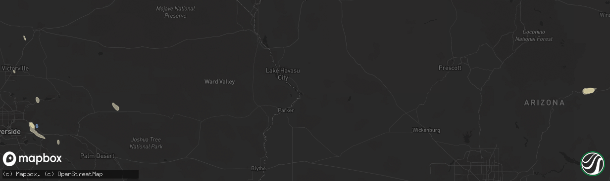 Hail map in Banning, CA on September 9, 2021