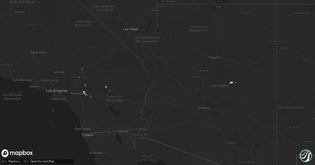 Hail map in California on September 9, 2021