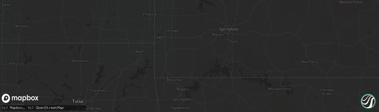 Hail map in Odem, TX on September 9, 2022