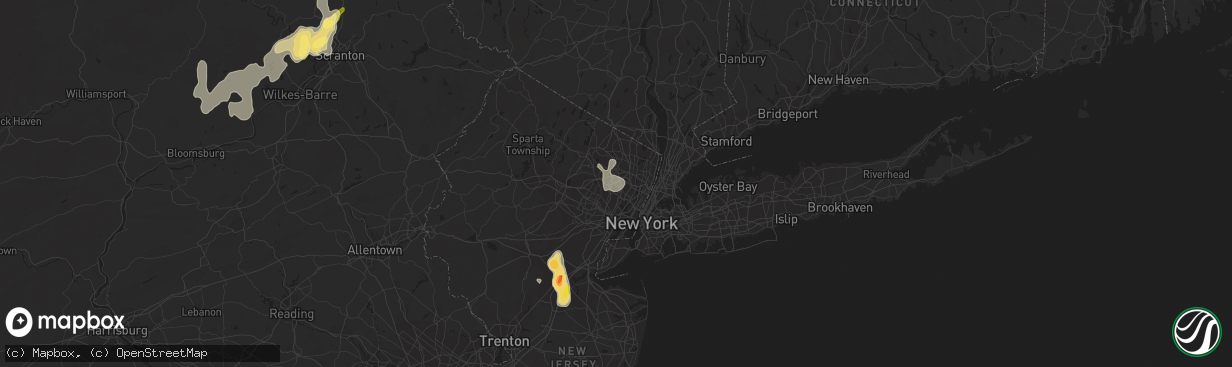 Hail map in Clifton, NJ on September 9, 2023
