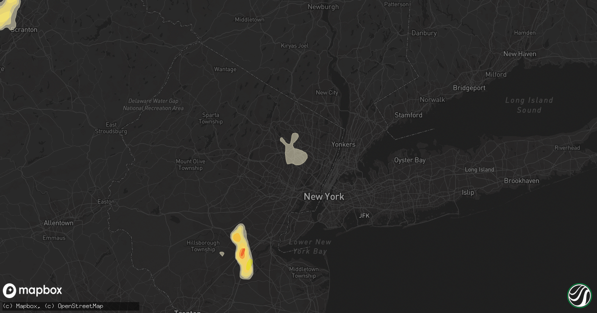 Hail map in Clifton, NJ on September 9, 2023