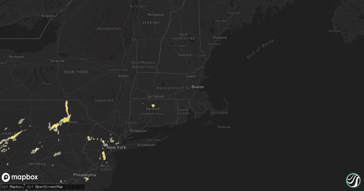 Hail map in Connecticut on September 9, 2023