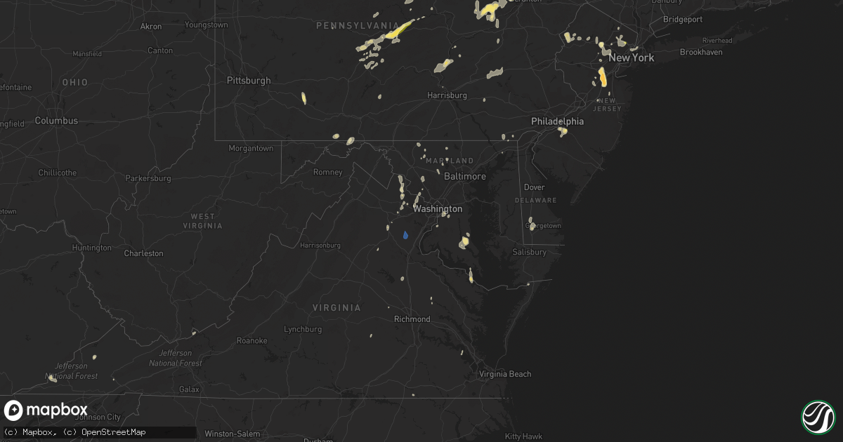 Hail map in Delaware on September 9, 2023