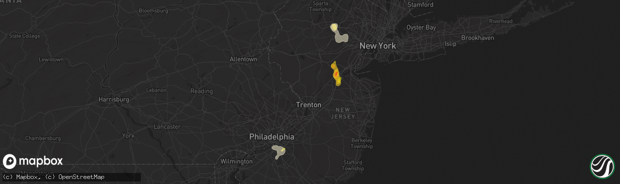 Hail map in Denville, NJ on September 9, 2023