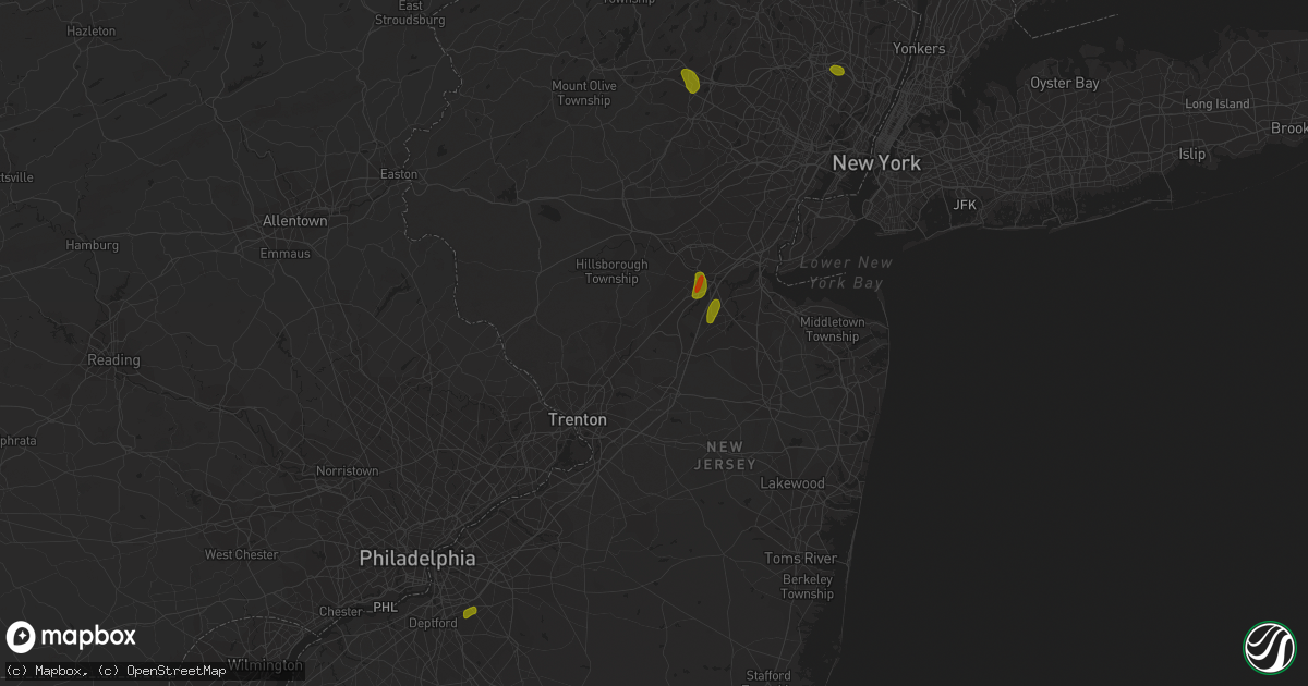 Hail map in Elmwood Park, NJ on September 9, 2023
