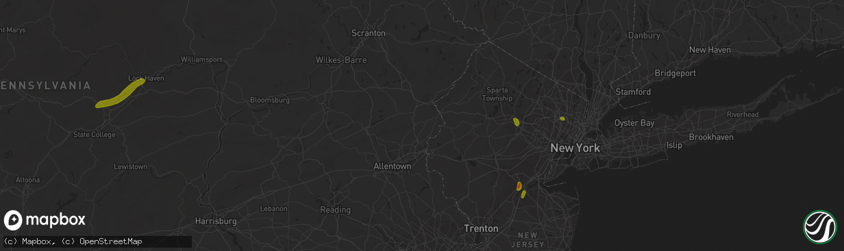 Hail map in Howard, PA on September 9, 2023