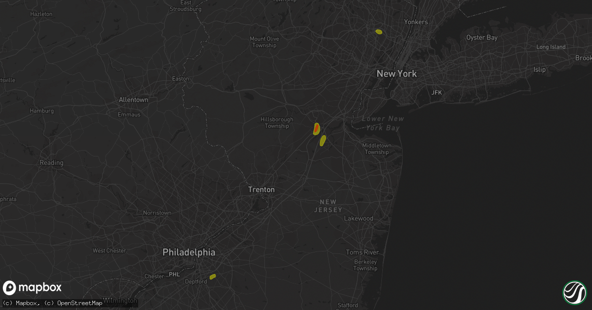 Hail map in Lodi, NJ on September 9, 2023
