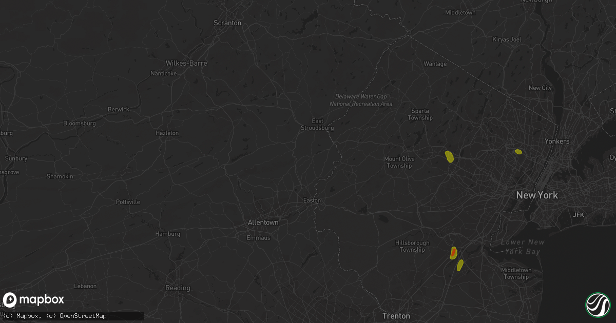Hail map in Mill Hall, PA on September 9, 2023