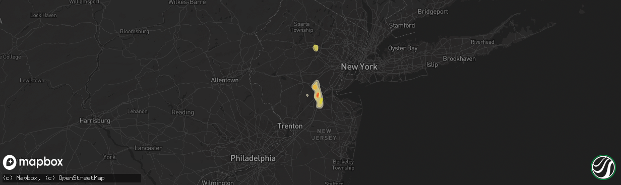 Hail map in Somerset, NJ on September 9, 2023