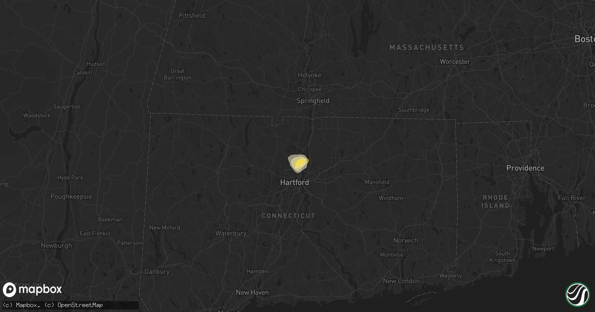 Hail map in Windsor, CT on September 9, 2023