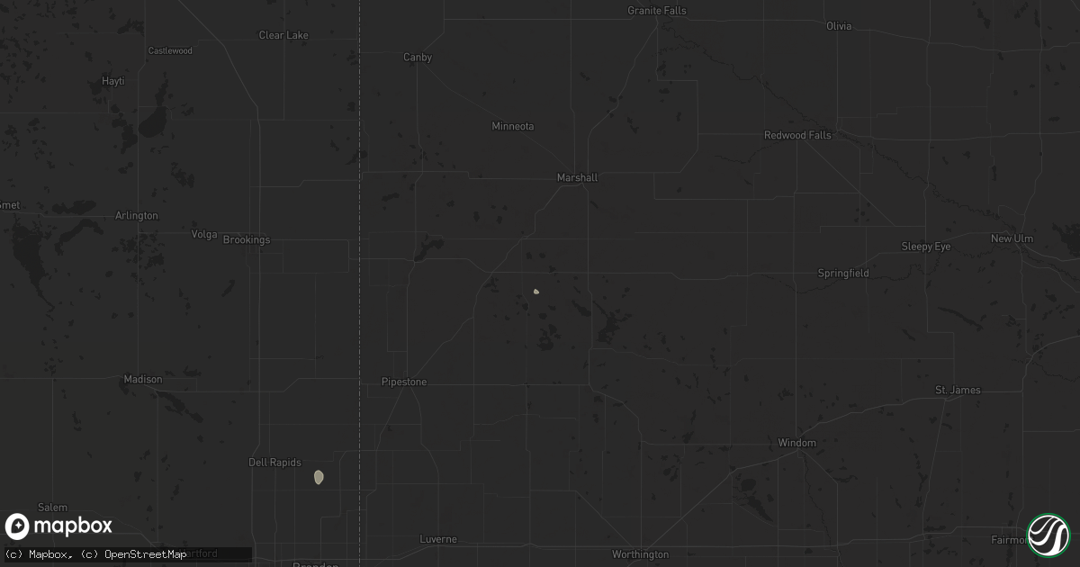 Hail map in Balaton, MN on September 9, 2025