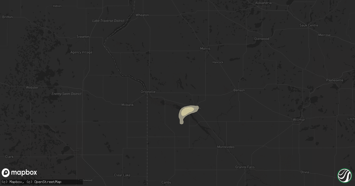 Hail map in Correll, MN on September 9, 2025