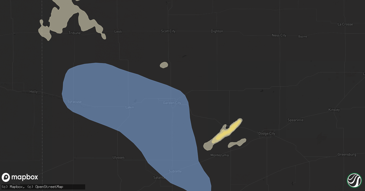 Hail map in Garden City, KS on September 9, 2025