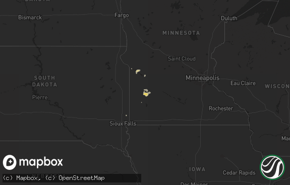Hail map preview on 09-09-2025