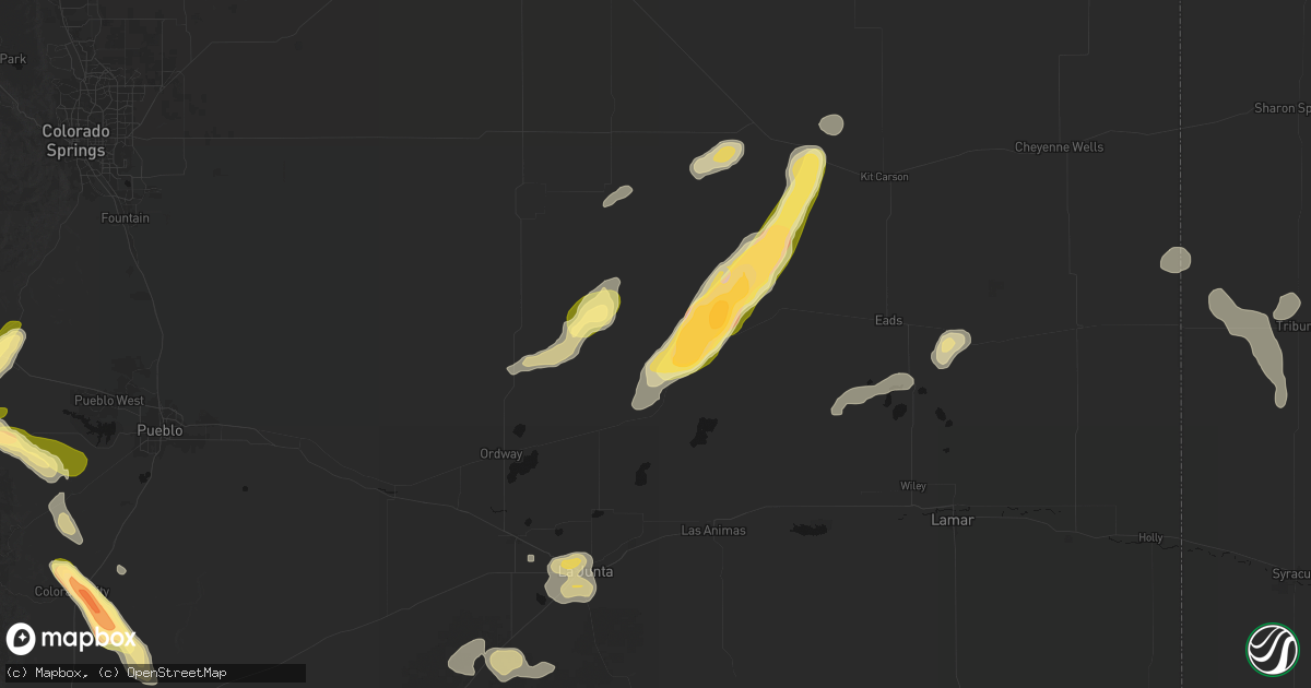 Hail map in Arlington, CO on September 9, 2026