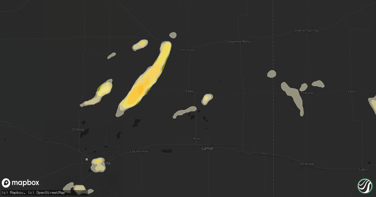 Hail map in Eads, CO on September 9, 2026