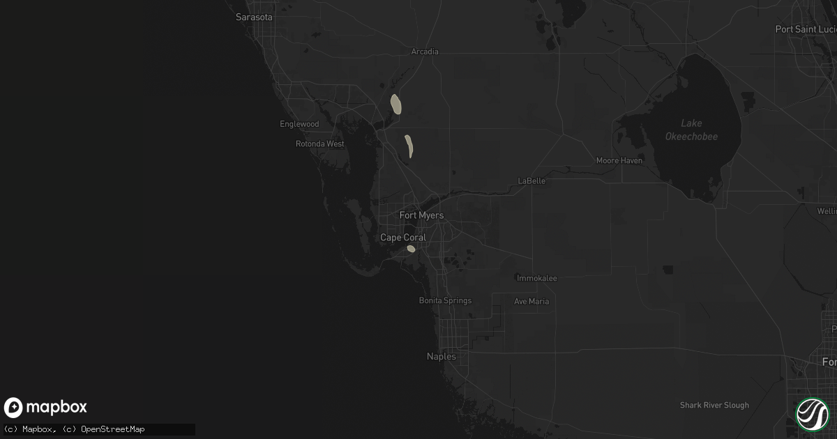 Hail map in Fort Myers, FL on September 9, 2026