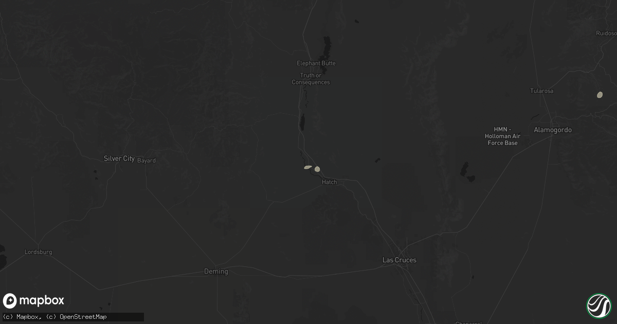 Hail map in Garfield, NM on September 9, 2026