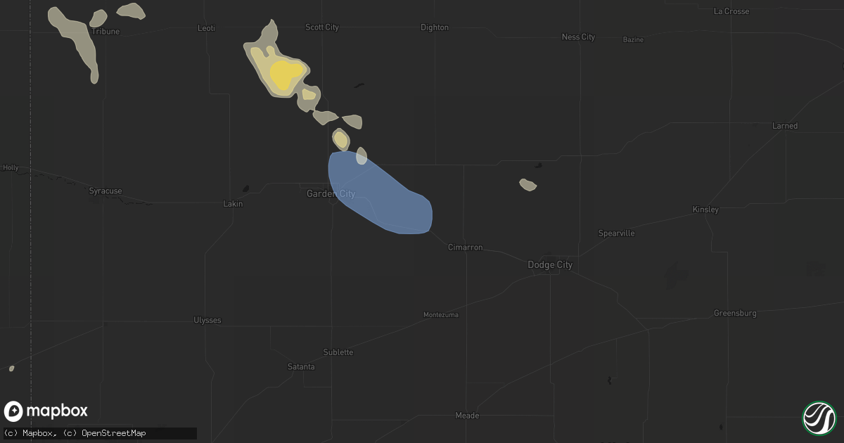 Hail map in Ingalls, KS on September 9, 2026