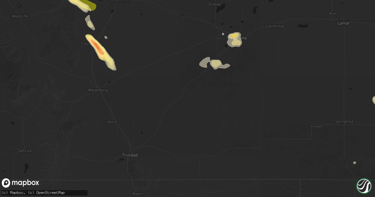 Hail map in Model, CO on September 9, 2026